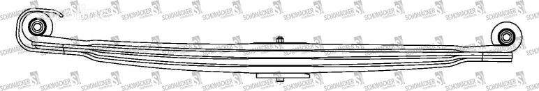листовая рессора Mercedes-Benz Schomäcker 33902000, O.E. 9603201602 для грузовика